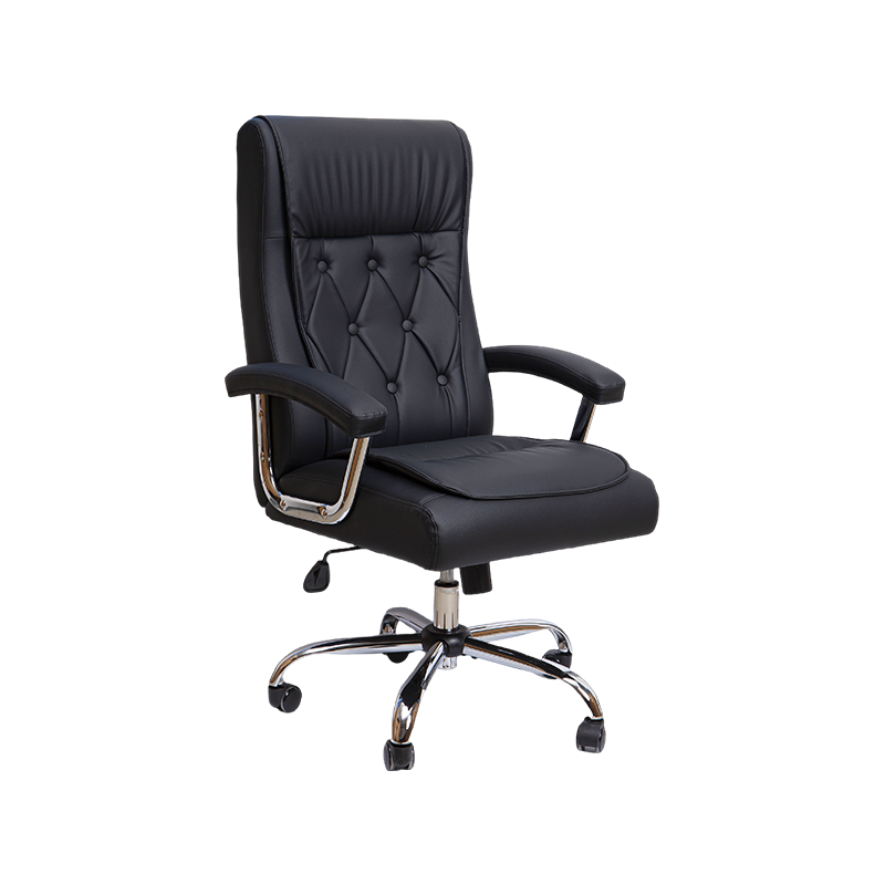 Klasikong itim na multi-anggulo na nababagay na PU PU BEATHER OFFICE CHAIR